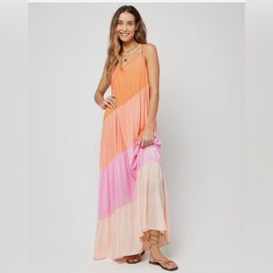 Petal and Pup Color Block Maxi Dress